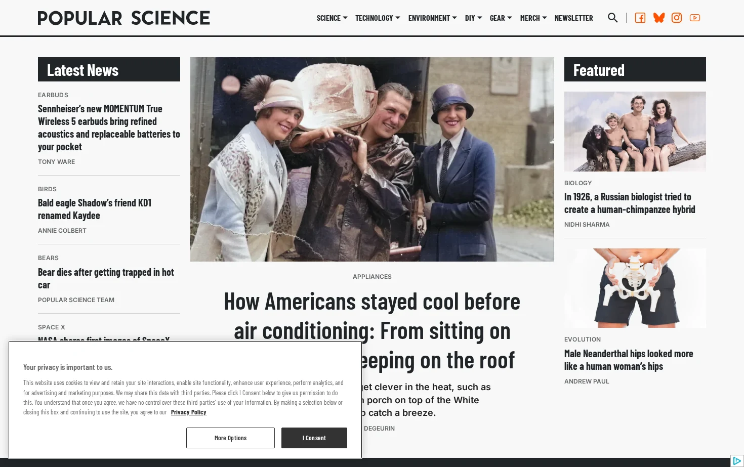 Popular Science 页面快照